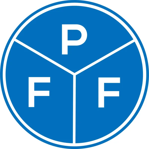 Pff Letter Logo Design White Background Pff Creative Circle Letter — Stock Vector