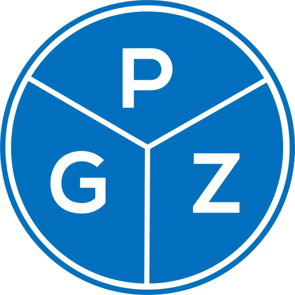 Pgz Letter Logo Design Auf Weißem Hintergrund Pgz Kreativkreis Logo — Stockvektor
