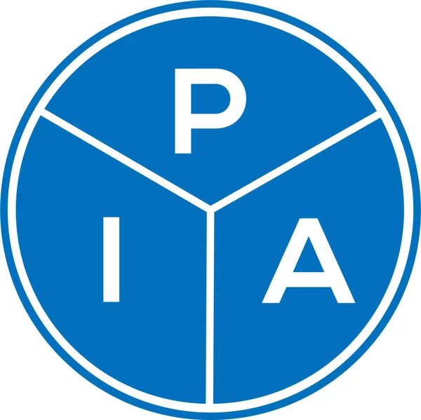 Pia Buchstabe Logo Design Auf Weißem Hintergrund Pia Kreativer Kreis — Stockvektor