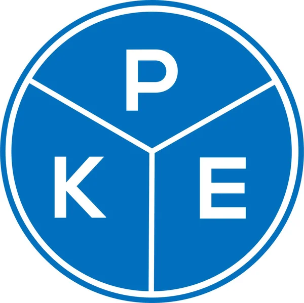 Pke Letter Logo Design White Background Pke Creative Circle Letter — Stock Vector