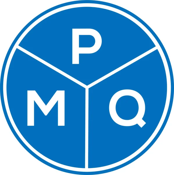 Pmq Brev Logotyp Design Vit Bakgrund Pmq Kreativa Cirkel Bokstav — Stock vektor