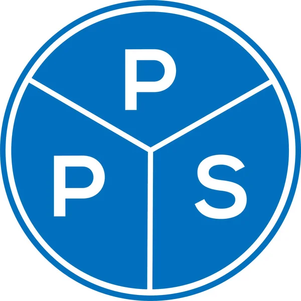 Pps Letter Logo Design White Background Pps Creative Circle Letter — Stock Vector