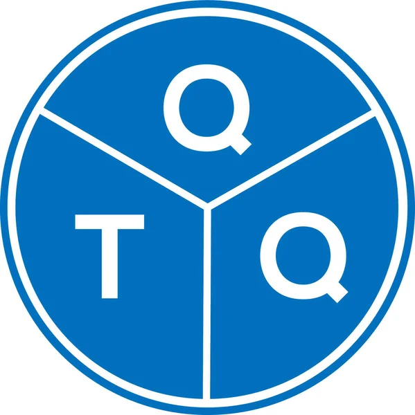 Design Qtq Bokstavslogotypen Vit Bakgrund Qtq Kreativa Cirkel Bokstäver Logotyp — Stock vektor