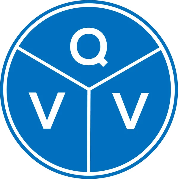 Qvv Letter Logo Design White Background Qvv Creative Circle Letter — стоковый вектор