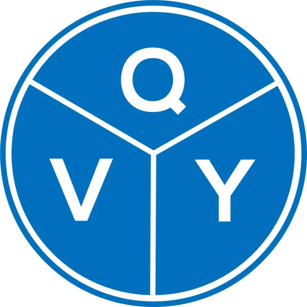 Qvyy Letter Logo Design White Background Qvyy Creative Circle Letter — стоковый вектор