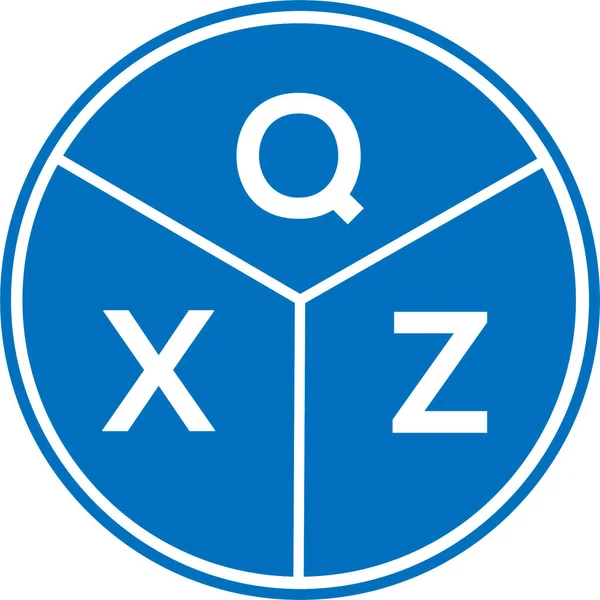Qxz字母标识的白色背景设计 Qxz创意圆形字母标识概念 Qxz字母设计 — 图库矢量图片