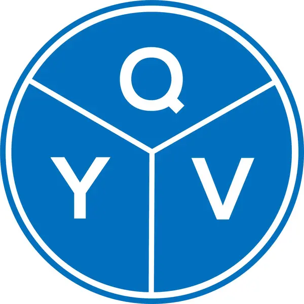 Qyv Letter Logo Design White Background Qyv Creative Circle Letter — стоковый вектор