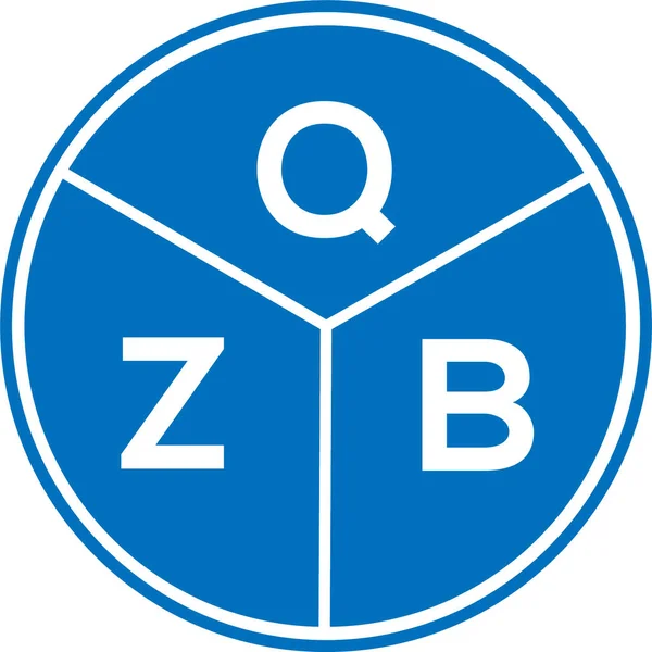 Návrh Loga Qzb Bílém Pozadí Koncept Loga Kreativního Kruhu Qzb — Stockový vektor
