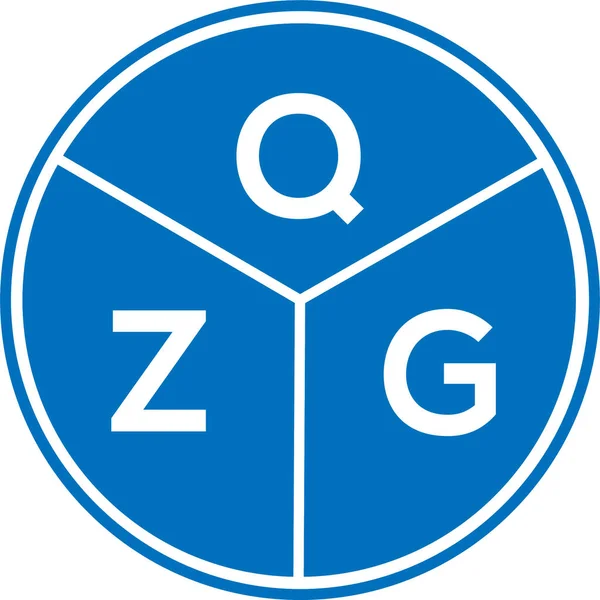 Návrh Písmene Qzg Bílém Pozadí Koncept Loga Kreativního Kruhu Qzg — Stockový vektor