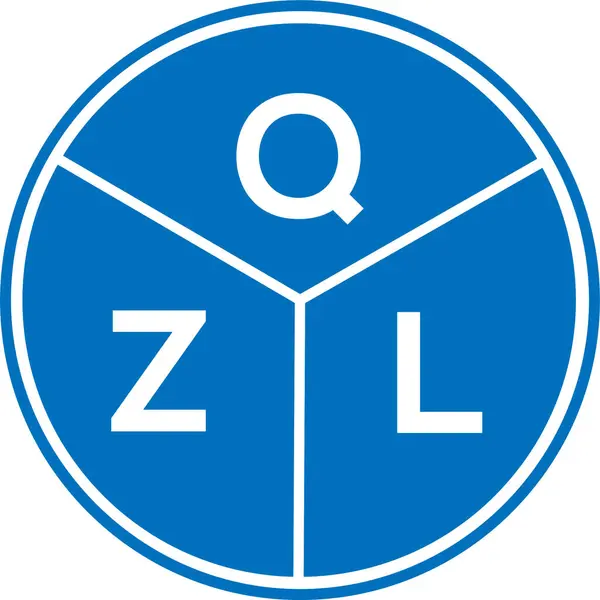 Design Písmene Qzl Bílém Pozadí Koncept Loga Kreativního Kruhu Qzl — Stockový vektor