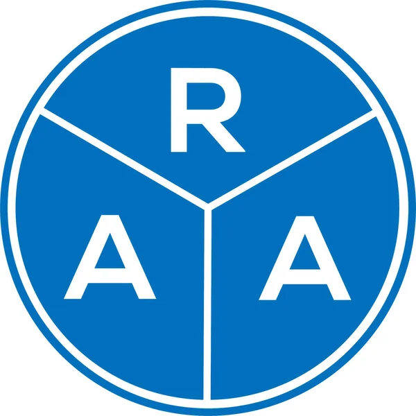 Raa Letter Logo Design White Background Raa Creative Circle Letter — Stock Vector