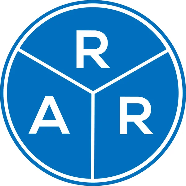 Diseño Del Logotipo Letra Rar Sobre Fondo Blanco Rar Creativo — Vector de stock