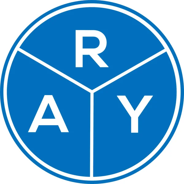 Diseño Del Logotipo Letra Ray Sobre Fondo Blanco Ray Creativo — Archivo Imágenes Vectoriales