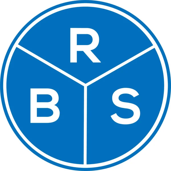Rbs Letter Logo Design White Background Rbs Creative Circle Letter — Stock Vector