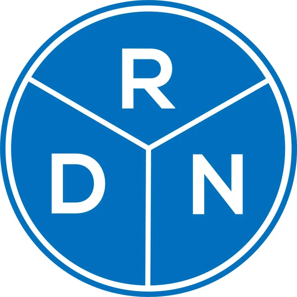 Rdn Letter Logo Design White Background Rdn Creative Circle Letter — Stock Vector