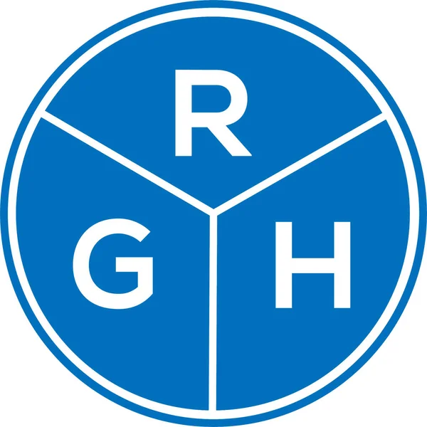 Σχεδιασμός Λογότυπου Γραμμάτων Rgh Λευκό Φόντο Rgh Δημιουργικός Κύκλος Γράμμα — Διανυσματικό Αρχείο