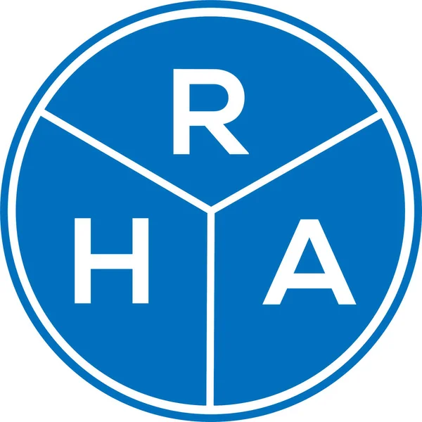 Rha Письмо Логотип Дизайн Белом Фоне Концепция Логотипа Творческого Кружка — стоковый вектор