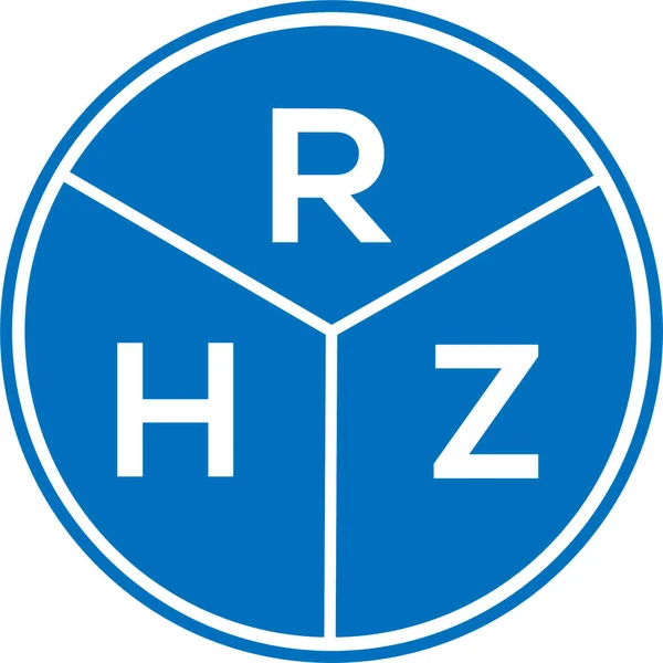 Rhz Písmeno Logo Design Bílém Pozadí Koncept Loga Kreativního Kruhu — Stockový vektor