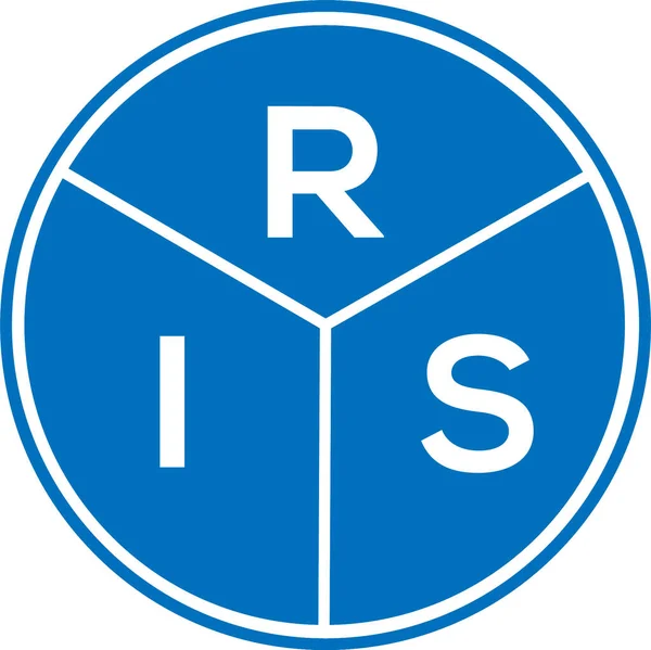 Ris Letter Logo Design White Background Ris Creative Circle Letter — Stock Vector
