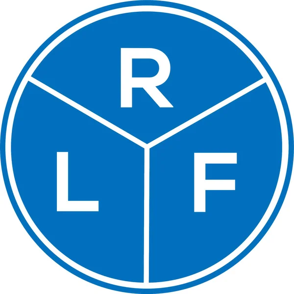 Rlf Letter Logo Design White Background Rlf Creative Circle Letter — Stock Vector