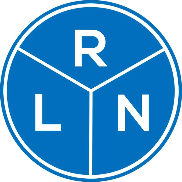 Rln Design Logotipo Carta Fundo Branco Rln Conceito Logotipo Carta — Vetor de Stock