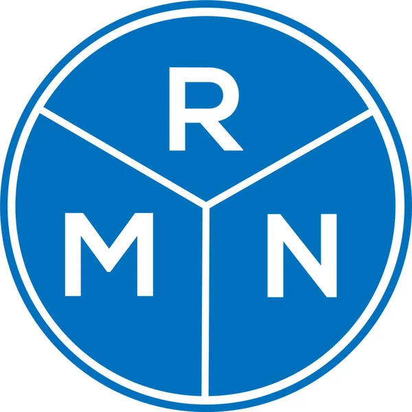 Rmn Letter Logo Design White Background Rmn Creative Circle Letter — Stock Vector