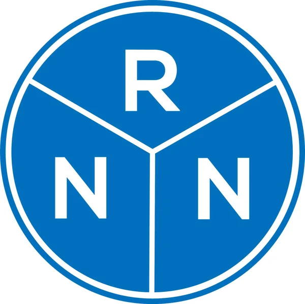 Projeto Logotipo Carta Rnn Fundo Branco Rnn Criativo Círculo Carta — Vetor de Stock