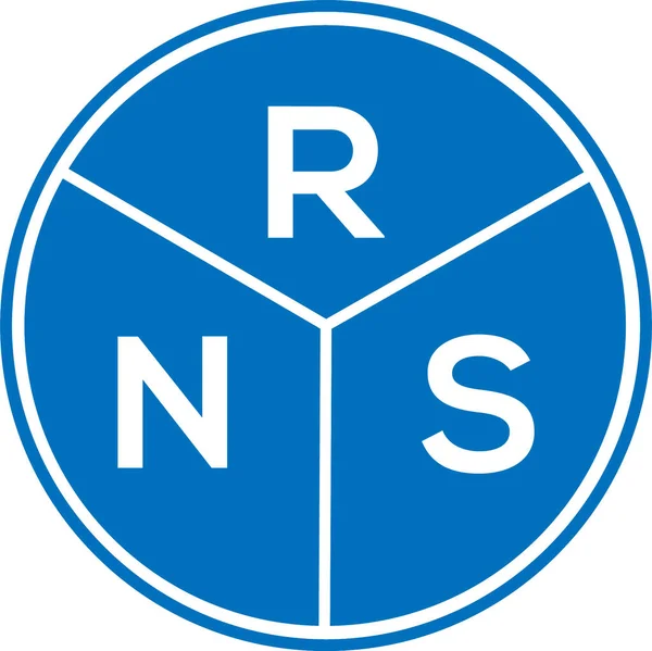 Diseño Del Logotipo Letra Rns Sobre Fondo Blanco Creativo Círculo — Vector de stock