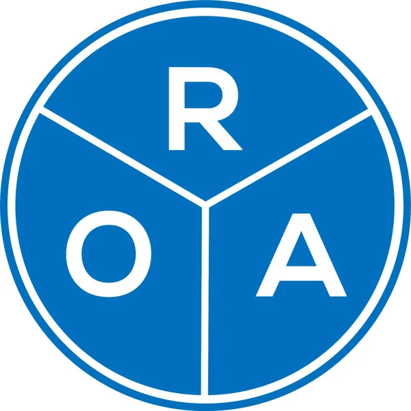 Diseño Del Logo Carta Roa Sobre Fondo Blanco Roa Creativo — Vector de stock
