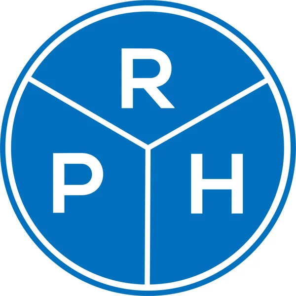 Rph Letter Logo Ontwerp Witte Achtergrond Rph Creatieve Cirkel Letter — Stockvector