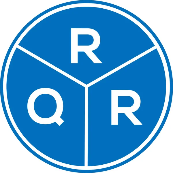 Rqr Brev Logotyp Design Vit Bakgrund Rqr Kreativa Cirkel Bokstav — Stock vektor