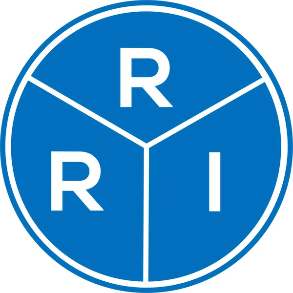 Diseño Del Logotipo Letra Rri Sobre Fondo Blanco Rri Creativo — Vector de stock