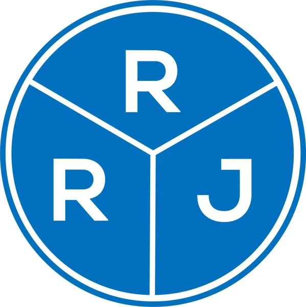 Diseño Del Logotipo Letra Rrj Sobre Fondo Blanco Rrj Creativo — Vector de stock