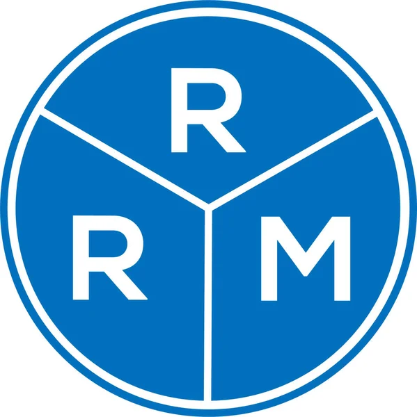 Rrm Design Logotipo Carta Fundo Branco Rrm Conceito Logotipo Carta —  Vetores de Stock
