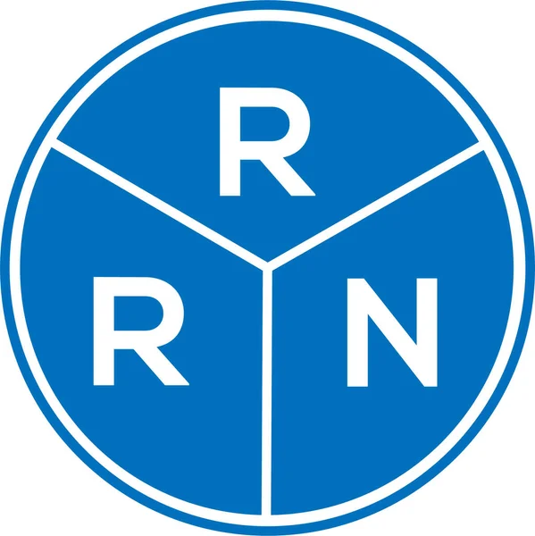 Design Logotipo Letra Rrn Fundo Branco Rrn Conceito Logotipo Carta — Vetor de Stock