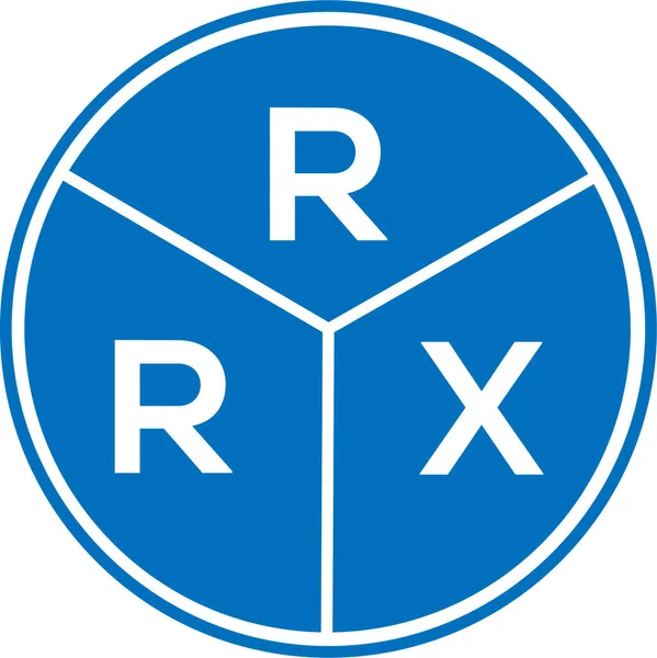 Rrx Letter Logo Design White Background Rrx Creative Circle Letter — Stock Vector