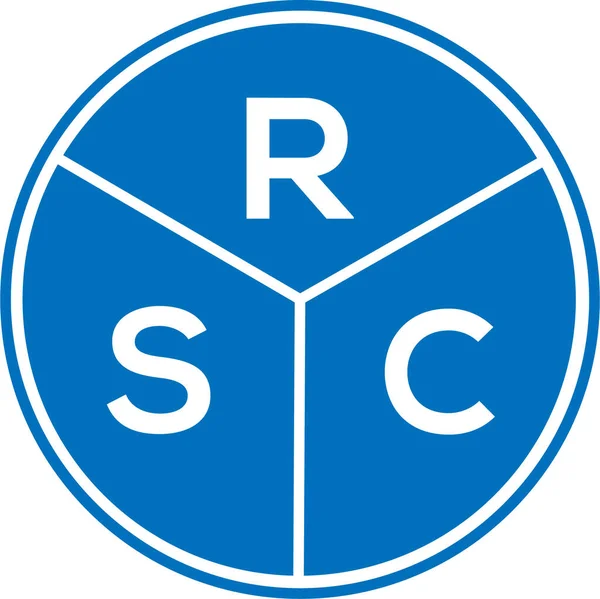 Rsc Letter Logo Design White Background Rsc Creative Circle Letter — Stock Vector