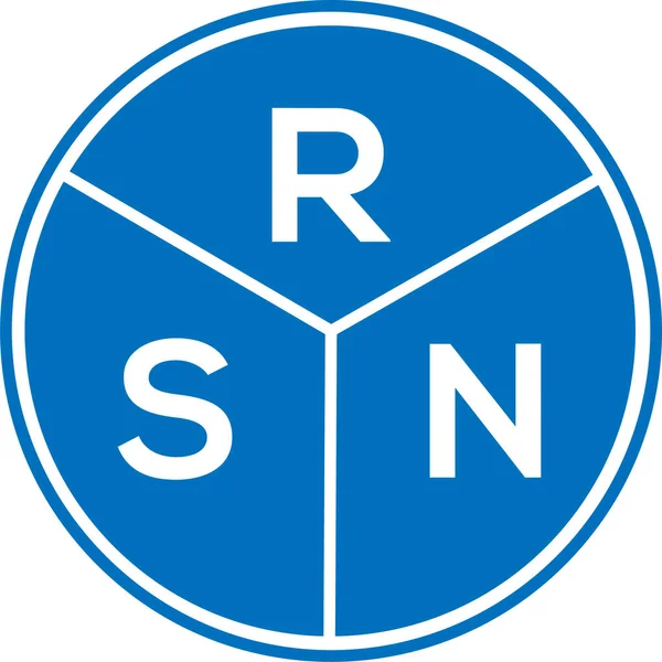 Rsn Design Logotipo Carta Fundo Branco Rsn Conceito Logotipo Carta — Vetor de Stock