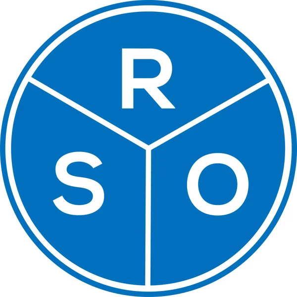 Beyaz arka planda RSO harfi logo tasarımı. RSO yaratıcı daire harfi logosu konsepti. RSO harf tasarımı.
