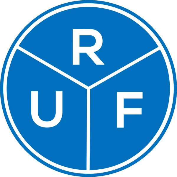 Ruf Letter Logo Design White Background Ruf Creative Circle Letter — Stock Vector