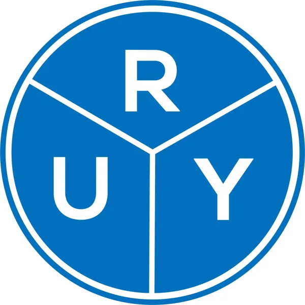 Дизайн Логотипа Буквы Ruy Белом Фоне Концепция Логотипа Творческого Круга — стоковый вектор