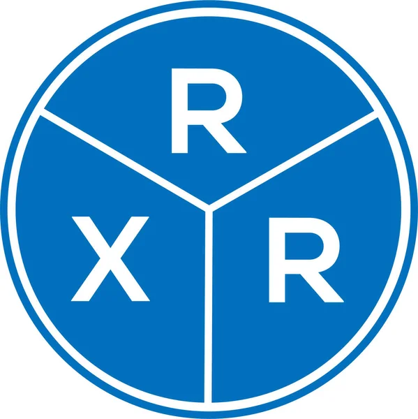 Projekt Logo Litery Rxr Białym Tle Rxr Kreatywna Koncepcja Logo — Wektor stockowy