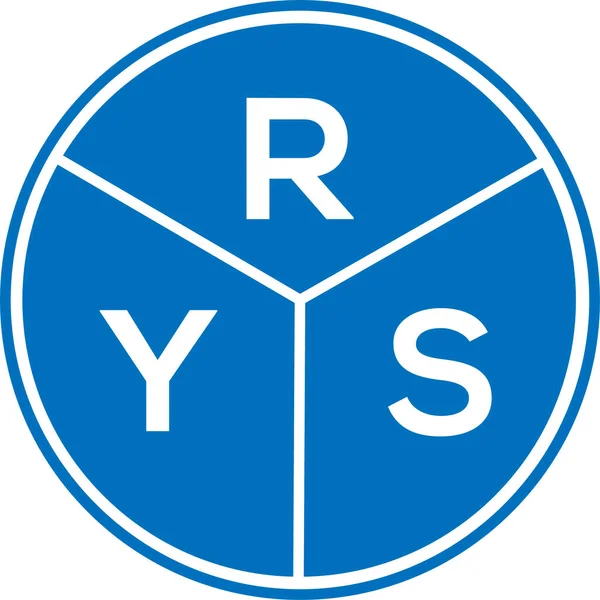 Rys Letter Logo Design White Background Rys Creative Circle Letter — Stock Vector