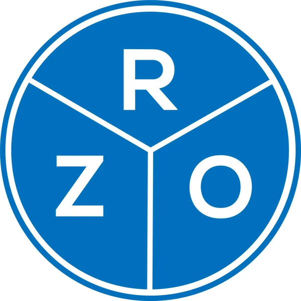 Rzo字母标识的白色背景设计 Rzo创意圆形字母标识概念 Rzo字母设计 — 图库矢量图片
