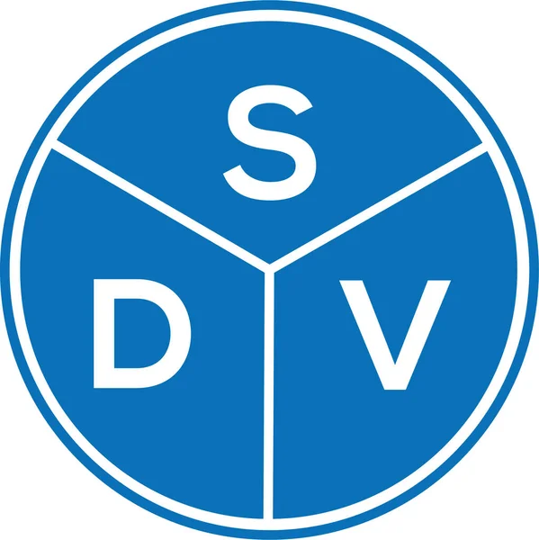 Diseño Del Logotipo Letra Sdv Sobre Fondo Blanco Concepto Logotipo — Vector de stock