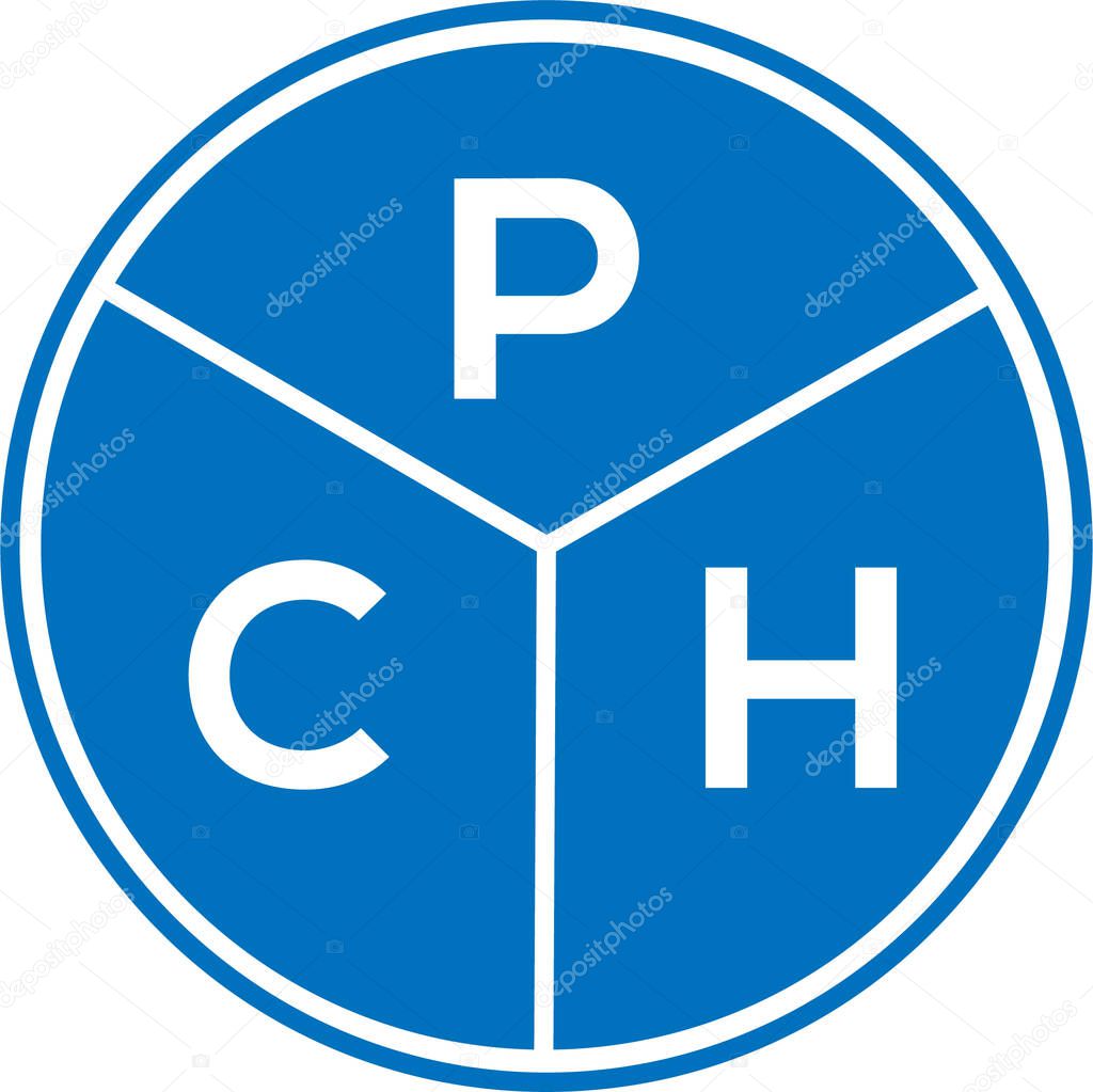 PCH letter logo design on white background. PCH creative  circle letter logo concept. PCH letter design.