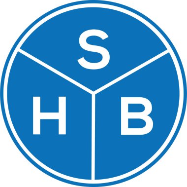 Beyaz arka planda SHB harfi logo tasarımı. SHB yaratıcı harflerin baş harfleri logo konsepti. SHB harf tasarımı.