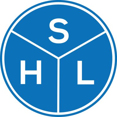 Beyaz arkaplanda SHL harf logosu tasarımı. SHL yaratıcı harflerin baş harfleri logo kavramı. SHL harf tasarımı.