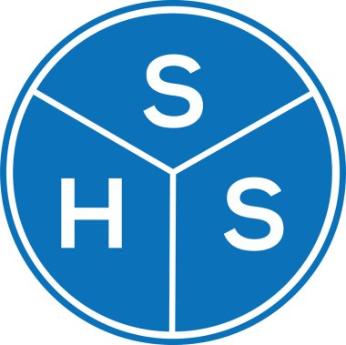 Beyaz arkaplanda SHS harfi logo tasarımı. SHS yaratıcı harf logosu konsepti. SHS harf tasarımı.