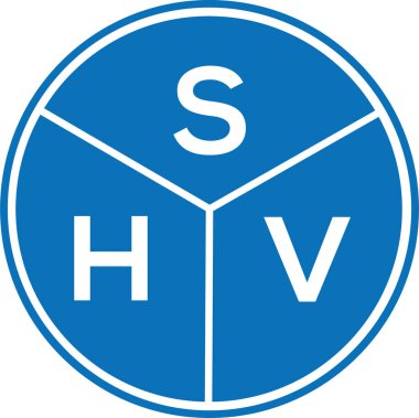 Beyaz arkaplanda SHV harf logosu tasarımı. SHV yaratıcı harflerin baş harfleri logo kavramı. SHV harf tasarımı.